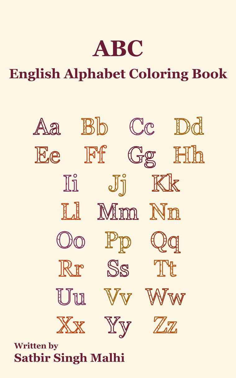 Cover of English Alphabet Coloring Book